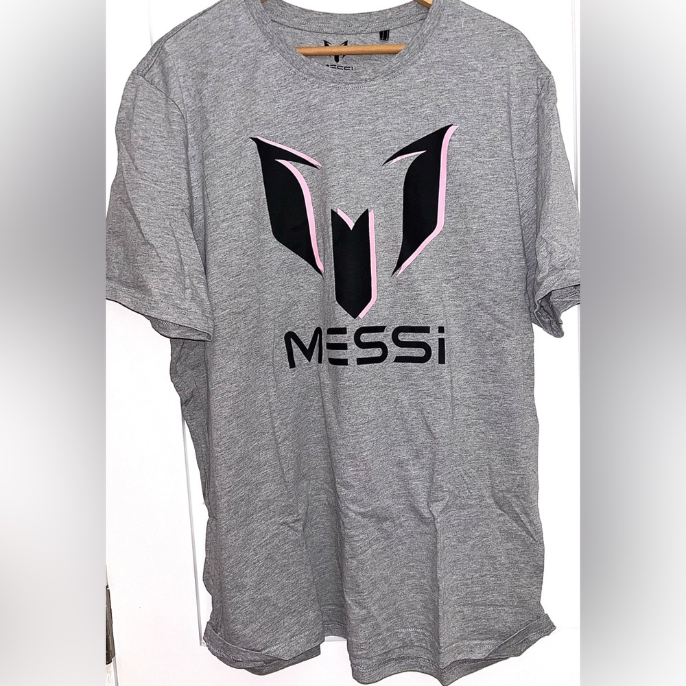 Gray Messi Graphic T-Shirt